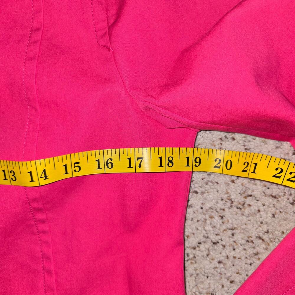Vintage Y2K Old Navy Hot Pink Mid Length Single Breasted Trench Coat Medium EUC - Picture 3 of 8